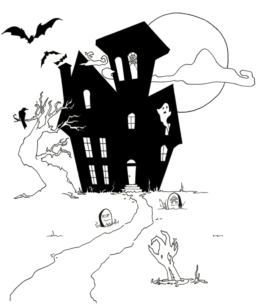 Spooky, tattoo lineart